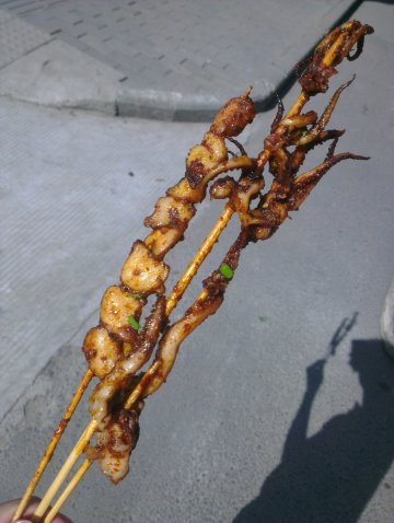 0 0 0 看见壁虎童鞋转了个围脖的美食介绍,就是这家燊字号石烤鱿鱼.